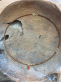 Silver- Carnelian Beaded Sterling Silver Necklace
