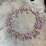 Silver- Amethyst Marquis Sterling Silver Necklace