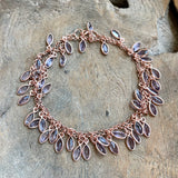 Silver- Amethyst Marquis Sterling Silver Necklace