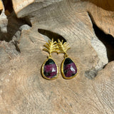 Silver- Ruby Zoisite Earrings