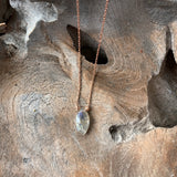 Silver- Labradorite Dainty Sterling Silver Necklace