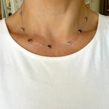 Silver- Watermelon Tourmaline Sterling Silver Necklace