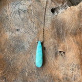 Silver- Amazonite Dainty Sterling Silver Necklace