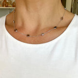 Silver- Watermelon Tourmaline Sterling Silver Necklace