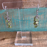 Silver - Peridot Grape Earrings