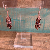 Silver - Garnet Earrings
