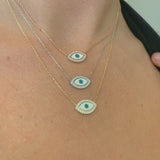 Silver - Eye of Protection Adjustable Necklace