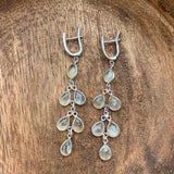 Silver - Prehnite Earrings