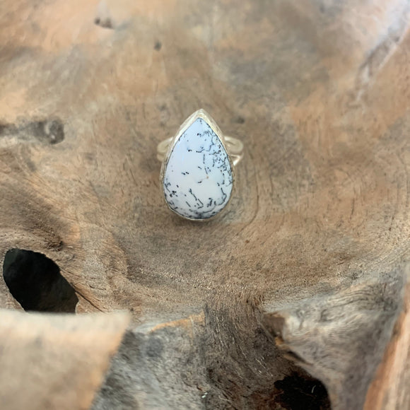 Merlinite Opal Ring in Silver