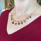 Silver- Watermelon Tourmaline Sterling Silver Necklace