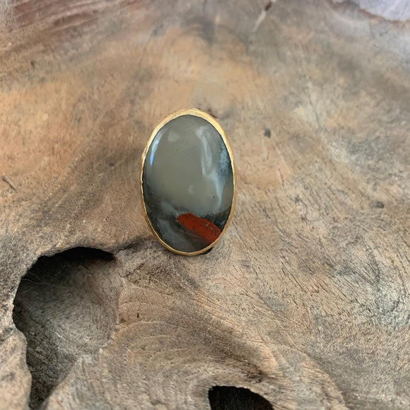 Bloodstone Ring in Gold