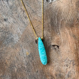 Silver- Amazonite Dainty Sterling Silver Necklace