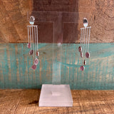 Silver- Pink Tourmaline Sterling Silver Earrings