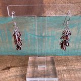 Silver - Garnet Earrings