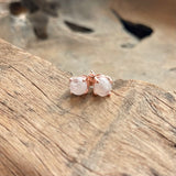 Silver - Moonstone Stud Earrings