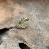 Silver - Green Amethyst, Peridot and Prehnite Ring