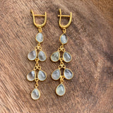 Silver - Prehnite Earrings