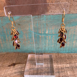Silver - Garnet Earrings