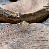 Silver - Citrine Dainty Ring