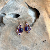 Silver - Amethyst Earrings
