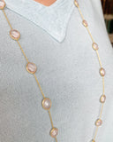 Silver- Rose Quartz Sterling Silver Necklace