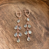 Silver - Prehnite Earrings