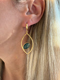 Labradorite Earrings in Gold