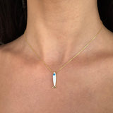 Gold- Enamel Fish Eye of Protection Sterling Silver Necklace