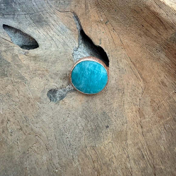 Amazonite Ring in Rose Gold