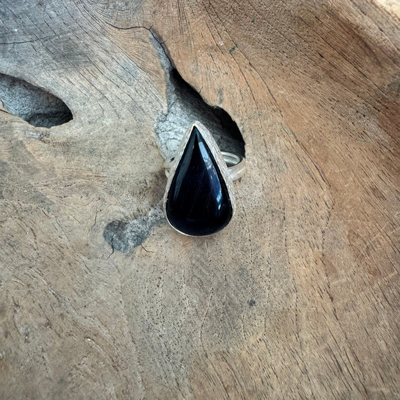Hawk's Eye Ring in Silver