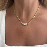 Silver - Marque Clear Quartz Adjustable Necklace