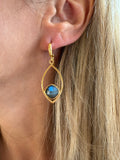 Labradorite Earrings in Gold