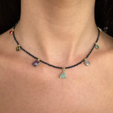 Multiple Crystals Beaded Necklace