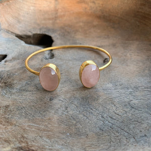 Rose Quartz Bangle Bracelet