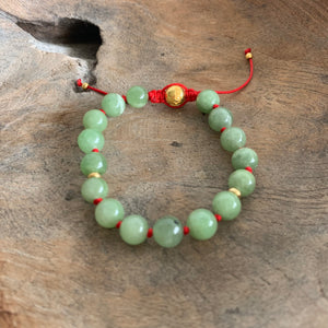 Jade Adjustable Beaded Bracelet