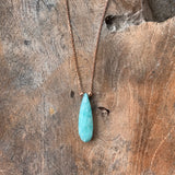 Silver- Amazonite Dainty Sterling Silver Necklace
