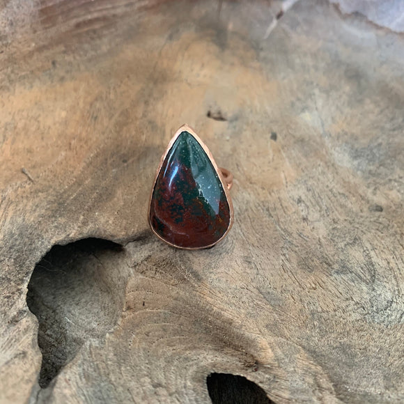 Bloodstone Ring in Rose Gold