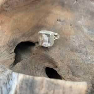 Clear Quartz Ring in Silver