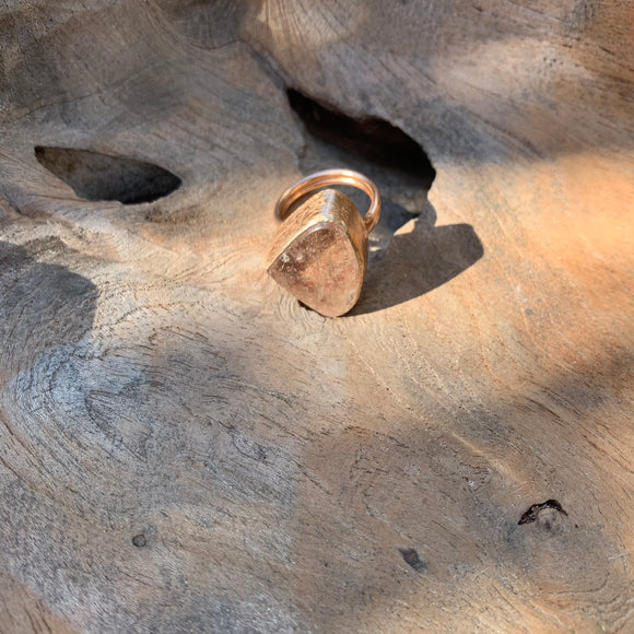 Chlorite Quartz Ring in Rose Gold