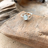 Silver - Dainty Aquamarine Ring