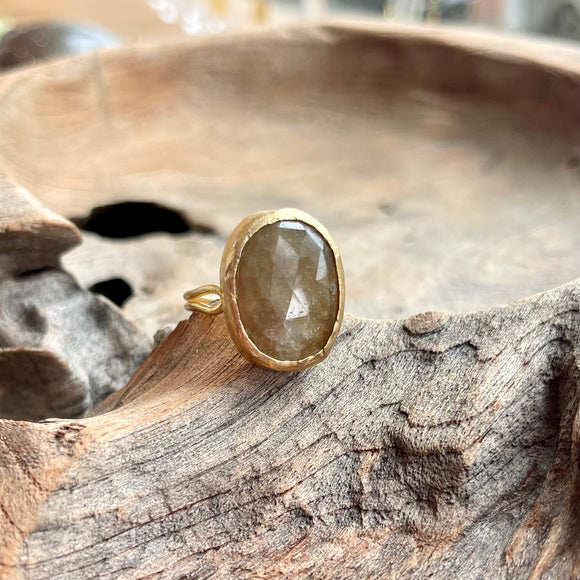 Yellow Sapphire Ring in Gold – Rana Nader Yoga - Main Image