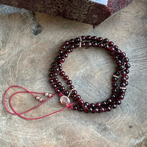 Garnet Adjustable Mala