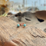 Silver - Turquoise Stud Earrings