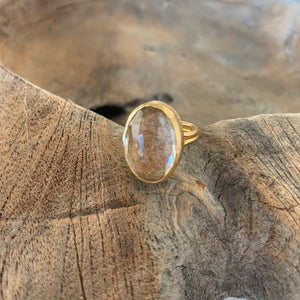 Yellow Topaz Ring in Gold