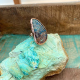 Chrysocolla Ring in Rose Gold