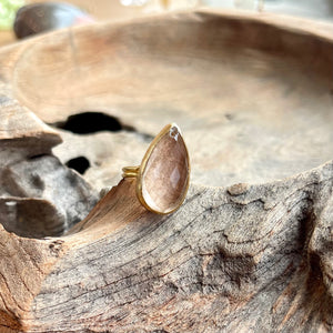 Clear Quartz Ring in Gold