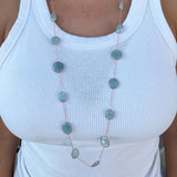 Silver- Aquamarine Sterling Silver Necklace