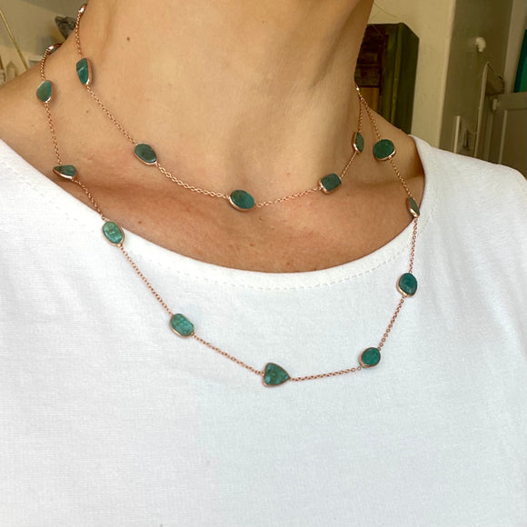Silver- Apatite Sterling Silver Necklace
