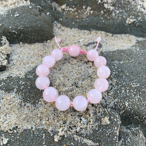 Rose Quartz Adjustable Beaded Bracelet 10mm