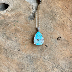 Silver- Turquoise Sterling Silver Necklace